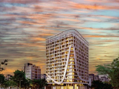 Жилой комплекс Новый комплекс обслуживаемых апартаментов Sky Suites с бассейнами, спа и рестораном, JVC, Дубай, ОАЭ