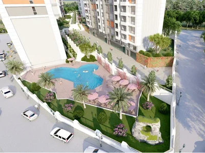 Residential complex New residence with parks and a swimming pool close to a metro station, Istanbul, Turkey