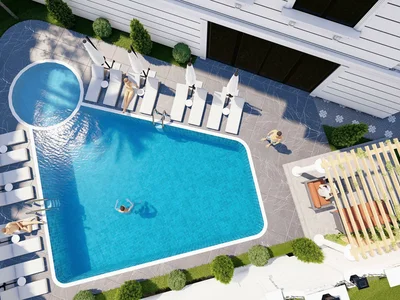 Complexe résidentiel Residential complex with swimming pool, stores and and recreation areas, with views of sea and mountains, Antalya, Turkey