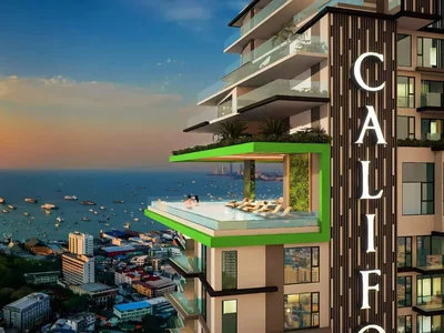 Zespół mieszkaniowy New complex of furnished apartments with swimming pools, a kids' club and a co-working area, Pattaya, Thailand