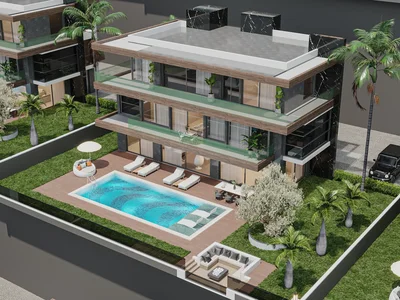 Zespół mieszkaniowy New complex of villas with swimming pools and panoramic views close to the sea, Alanya, Turkey