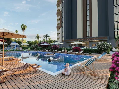 Wohnanlage Four bedroom flats in complex with swimming pool and parking, Mersin, Turkey
