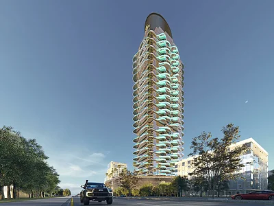 Residential complex New high-rise complex of apartments with private swimming pools Volga Tower, JVT, Dubai, UAE