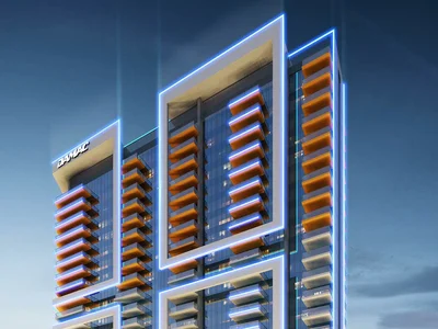 Zespół mieszkaniowy New residence Golf Gate with swimming pools and a golf club in the prestigious area of DAMAC Hills, Dubai, UAE