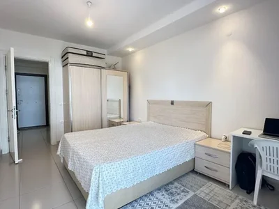 Zespół mieszkaniowy Furnished 1+1 apartment in the Aura Blue complex, 350 meters from the sea.