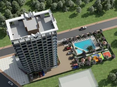 Residential complex One bedroom apartments in complex with swimming pool and sports grounds, Mersin, Turkey