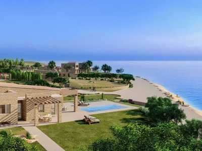 Zespół mieszkaniowy Beachfront villas with terraces, Trachilos, Greece
