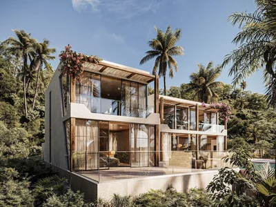 Zespół mieszkaniowy Complex of stylish villas with swimming pools and a view of the sea, Samui, Thailand