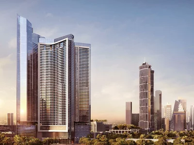 Wohnanlage Aykon Heights residential complex with views of the harbor, water channel and city, Business Bay, Dubai, UAE