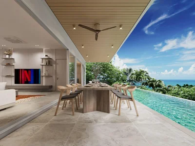 Complexe résidentiel New complex of villas with swimming pool, spa areas and panoramic views, 1 minute from Lamai Beach, Samui, Thailand