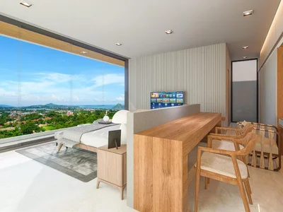 Residential complex New complex of furnished villas with swimming pools and panoramic views, Samui, Thailand
