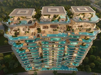 Complexe résidentiel New luxury residence Casa Canal with a swimming pool, a spa center and around-the-clock security, Safa Park, Dubai, UAE