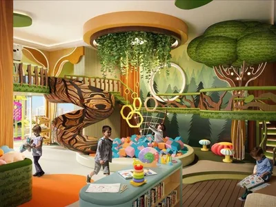 Wohnanlage New complex of furnished apartments Vega with swimming pools and terraces, Dubai Sports City, Dubai, UAE