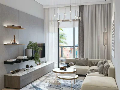 Residential complex New residence Stonehenge 2 with a swimming pool and underground parking close to Dubai Marina, JVC, Dubai, UAE