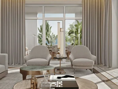 Complexe résidentiel New luxury residence Raffles penthouses with a mini golf course and a beach club, Palm Jumeirah, Dubai, UAE