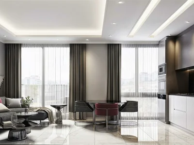 Residential complex New residence with a swimming pool and a fitness room close to the sea, Oba, Turkey
