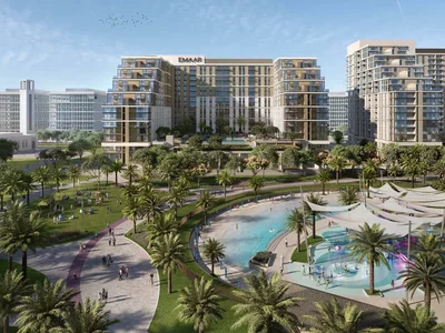 Complejo residencial New residence Parkside Views with swimming pools and lounge areas close to the city center, Dubai Hills, Dubai, UAE