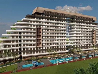 Жилой комплекс Резиденция с бассейнами, спортивными площадками и собственным пляжем рядом с аэропортом, Алания, Турция