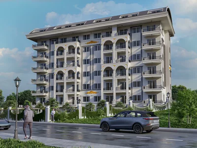 Complexe résidentiel Apartments in complex with developed infrastructure, 900 m from the sea, Demirtas, Turkey