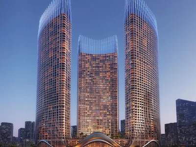 Жилой комплекс Новый жилой комплекс Skyrise с пляжем, бассейнами и полем для гольфа рядом с Бурдж Халифа, Business Bay, Дубай, ОАЭ