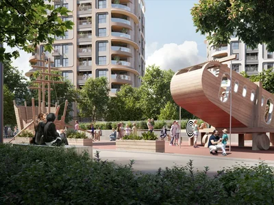 Residential complex Residential complex with developed infrastructure, with views of the Golden Horn Bay, Istanbul, Turkey
