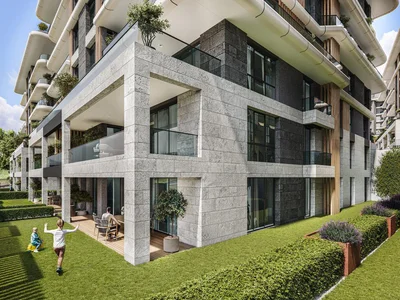 Residential complex New residential complex with swimming pool, a fitness center and lounge areas, Istanbul, Turkey