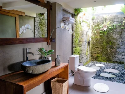 Zespół mieszkaniowy New complex of two-level villas with pools in Ubud, Indonesia
