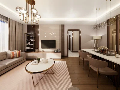 Zespół mieszkaniowy New luxury residence with a swimming pool, a green area and sports grounds in the central area of Istanbul, Turkey