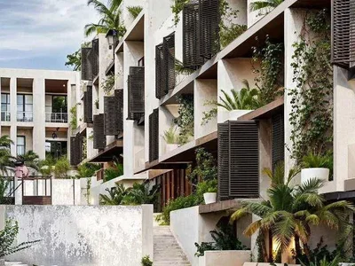 Complexe résidentiel New residential complex with a spa area, a co-working area and a restaurant near the ocean, Nuanu, Bali, Indonesia