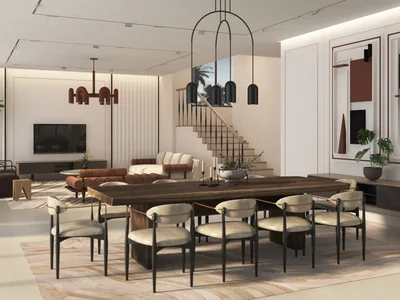 Complejo residencial New residence Lagoons Nice with a beach, swimming pools and a spa close to the autodrome and Palm Jumeirah, Damac Lagoons, Dubai, UAE