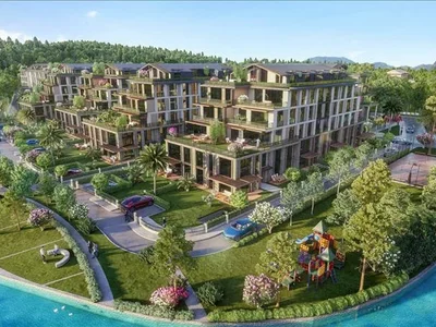 Wohnanlage New residence with swimming pools and kids' playgrounds close to the forest and the lake, Istanbul, Turkey