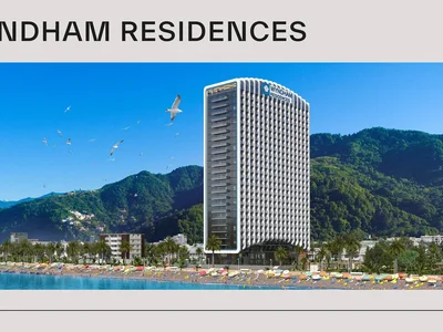 Complexe résidentiel Hotel rooms at Wyndham Residences Batumi.