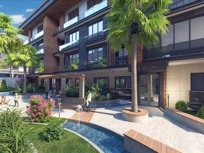 Residential complex High-quality residence with swimming pools and green areas in a quiet area, 500 meters from the beach, Istanbul, Turkey