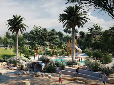 Wohnanlage New complex of townhouses Shamsa with swimming pools and a nature reserve, Expo City, Dubai, UAE