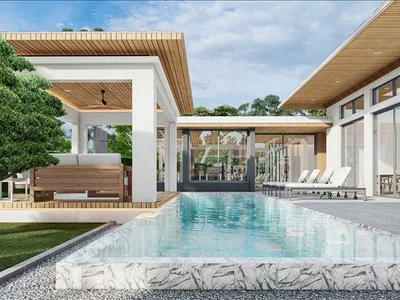 Zespół mieszkaniowy New complex of exclusive villas with swimming pools at 900 meters from Mai Khao Beach, Phuket, Thailand