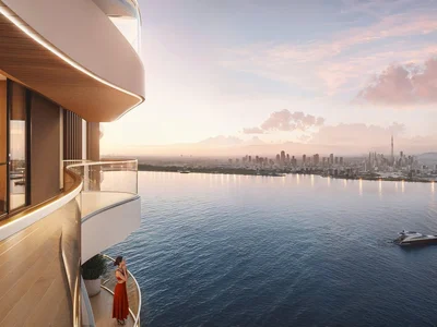 Residential complex New waterfront complex The Pier Residences with swimming pools close to Downtown Dubai, Dubai Maritime City, Dubai, UAE