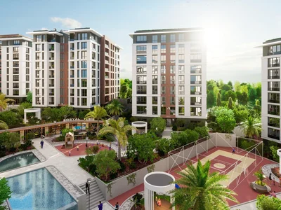 Complejo residencial New residence with a swimming pool, restaurants and lounge areas, Istanbul, Turkey