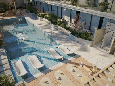 Residential complex New Tavora Residences with a swimming pool, a gym and lounge areas, International City (Warsan 4), Dubai, UAE