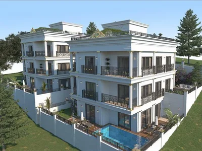 Wohnanlage New residence with a swimming pool, lounge areas and a cinema at 300 meters from the beach, Alanya, Turkey