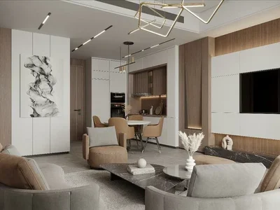 Complexe résidentiel New Electra Residence with swimming pools, an aquapark and a mini golf course, JVC, Dubai, UAE