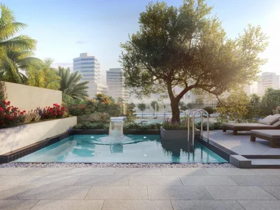 Complejo residencial New residence Water Way with swimming pools and parks close to Downtown Dubai, Meydan, Dubai, UAE