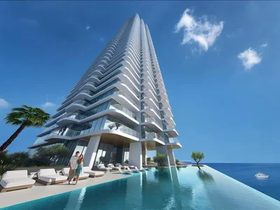 Zespół mieszkaniowy New high-rise residence LIV Maritime with swimming pools, a mini golf course and panoramic views, Dubai Maritime City, Dubai, UAE