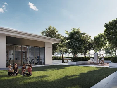 Wohnanlage New ES Golf Verge Residence with a swimming pool, a golf course and a clubhouse, Emaar South, Dubai, UAE