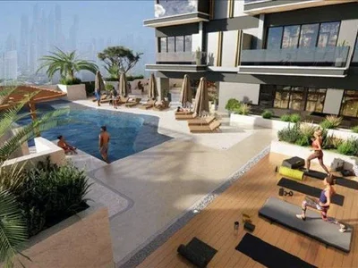 Residential complex New Lume Residence with a swimming pool, lounge and event areas, JVC, Dubai, UAE