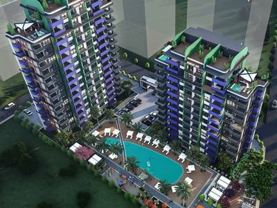 Zespół mieszkaniowy Residential complex with swimming pool, 900 metres to the sea, Mersin, Turkey