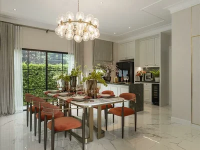 Zespół mieszkaniowy Complex of villas with a swimming pool and a park close to the airport, Bangkok, Thailand