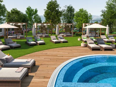 Zespół mieszkaniowy Residential complex with developed infrastructure for tourists, in a green and ecologically clean area of Oba, Alanya, Turkey