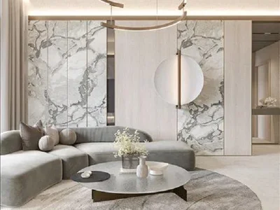 Wohnanlage New Mayfair Gardens Residence with a swimming pool, a garden and panoramic views close to Burj Khalifa and Dubai Canal, Al Satwa, Dubai, UAE