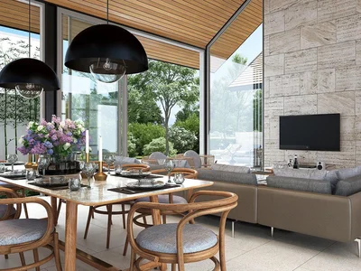 Complexe résidentiel New complex of villas with swimming pools and gardens close to layan Beach, Phuket, Thailand