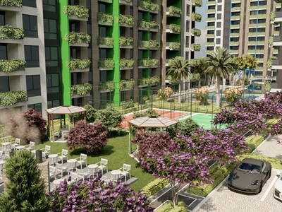 Zespół mieszkaniowy Residential complex with swimming pool, water park, recreation grounds, 200 metres to the sea, Mersin, Turkey